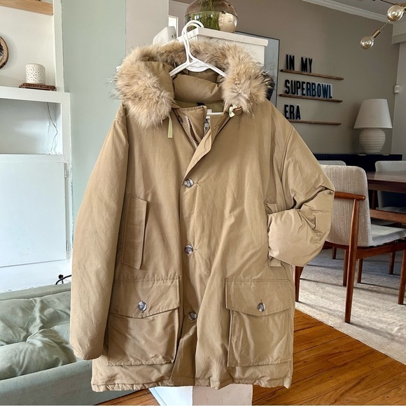 Woolrich Other - Woolrich Vintage Arctic Parka - Tan/Beige with Coyote Fur Hood